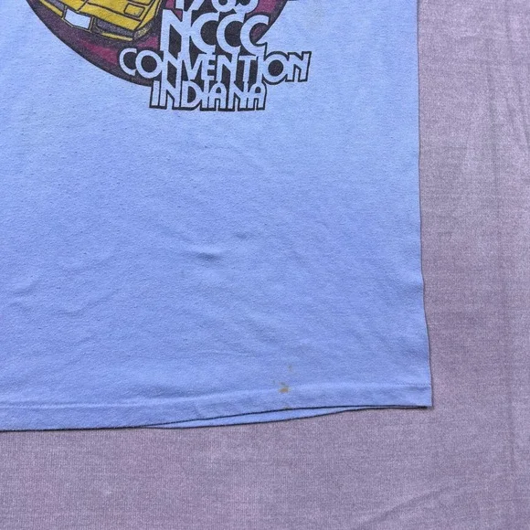 1983 NCCC Corvette Convention Indiana‎ Mens Light Blue T Shirt Large - Picture 11 of 14